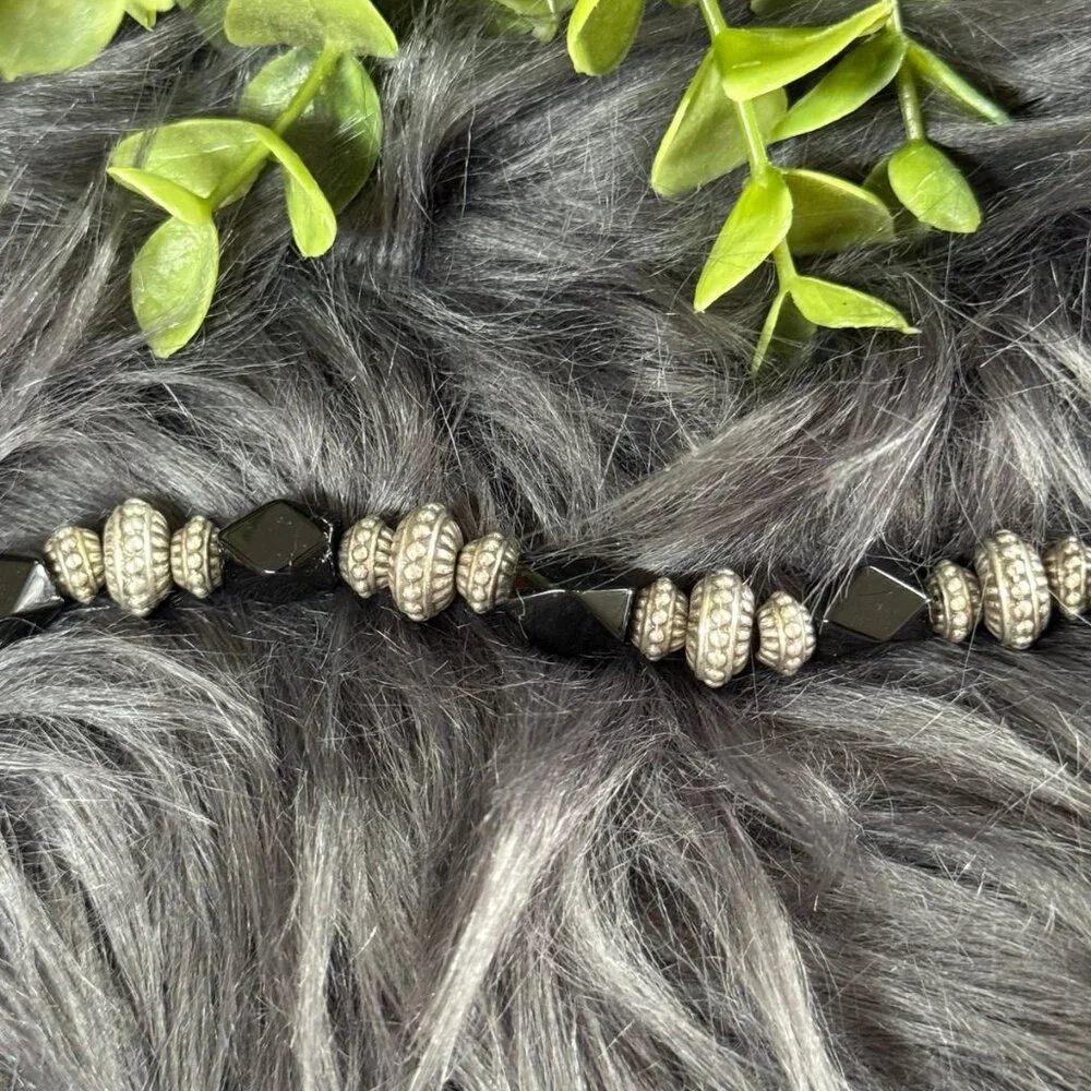 Brighton Black Bead Heart Toggle Bracelet‎